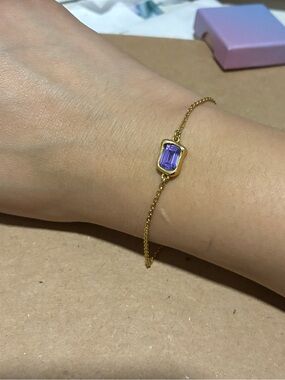 Kate Spade Molten Glass Solitaire Bracelet - Purple